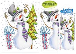 Christmas Bookmark Snowman Card