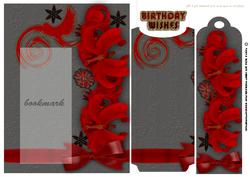 Lily Bookmark Birthday Card