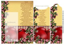 Bookmark Birthday Card with Cherry Clafouti