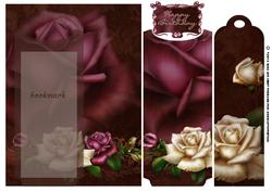 Bookmark Birthday Card with Roses