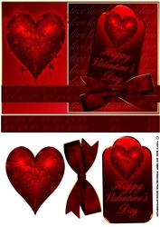 Dark Red Valentine's Day Greeting Card