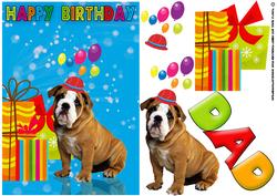 Fun Birthday Greeting Card with Bulldog