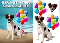 Dog Birthday Card with Lots of Fun