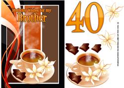 Birthday Greeting Card for Brother with Tea