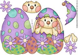 Cute Easter Bunny Shaped Card