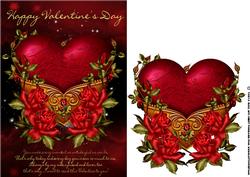 Heart and Rose Valentine's Day Card
