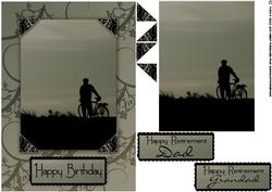 Retirement or Birthday Card Front with Man