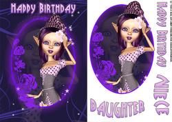 Cute Elf Birthday Card for Daughter or Other