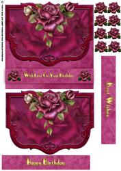 Rose Birthday Envelope Card