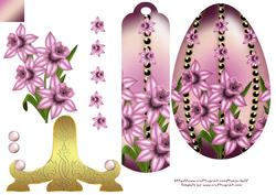 Easter Decorated Plate Egg Card