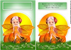 Birthday Card Front with Citrus Fairy