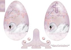 Easter Egg Plate Sheet with Swan