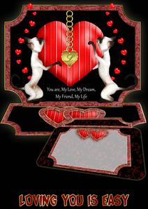 Valentine's Day Cat Easel Card