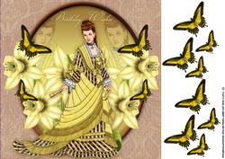 Elegant Lady Greeting Card Front