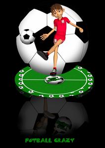 Football Fan Liverpool Colors Easel Card