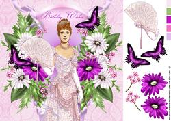 Elegant Female Birthday Greeting Card Front