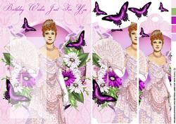 Elegant Lady Bookmark Greeting Card