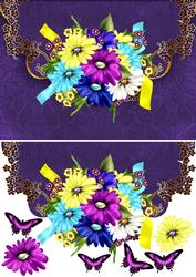 Floral Envelope Greeting Card Front