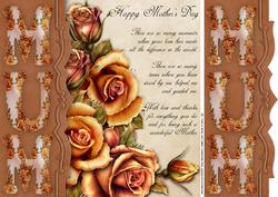 Mother's Day Rose Greeting Card with Words