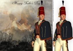 Napoleonic Soldier Father's Day Card Front