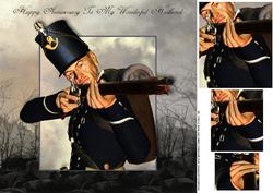 Husband Anniversary Napoleonic Card Front