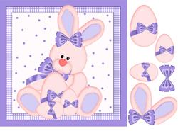Easter Bunny Greeting Card Front