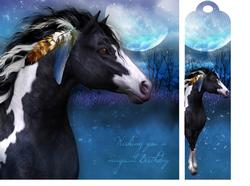 Fantasy Horse Birthday Card Front