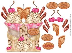 Ice Cream Shaped Birthday Greeting Card