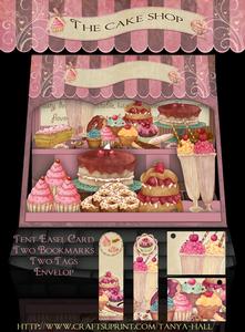The Cake Shop Birthday Tent Easel Card