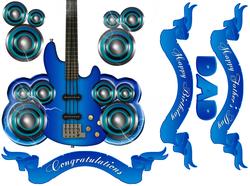 Father's Day Card Elements Gitar