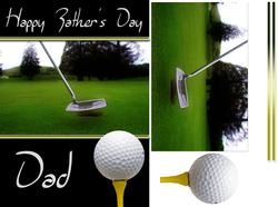 Golf Father's Day Greeting Card Front