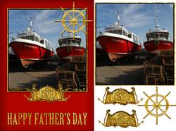Father's Day Boat Card Front