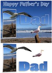 Sea View with Gulls Father's Day Card