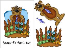 Happy Dog Father's Day Greeting Card Front