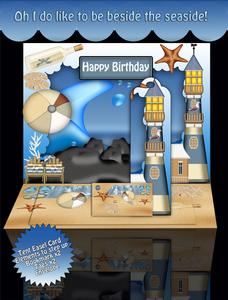 Tent Easel Card Kit "the Seaside"