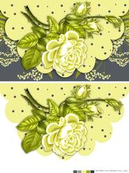 Floral Envelope Card with Antique Rose