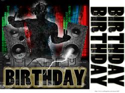 Dubstep Birthday Music Card Front