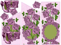 Floral and Shoe Cascade Card Front