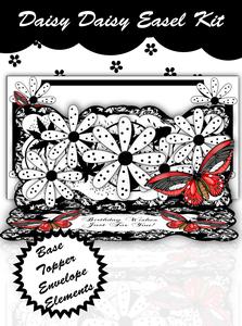 Scallop Shaped Easel Kit in Black and White