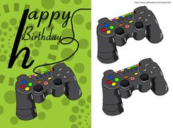 Game Controller Modern Birthday Card Front