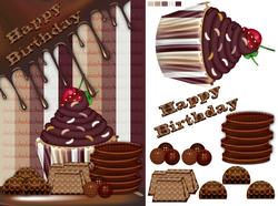 Chocoholic Birthday Greeting Card Front