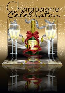 Champange Celebration Easel Card Kit