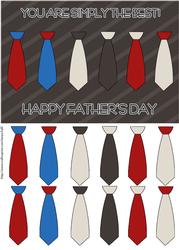 Father's Day Modern Tie Greeting Card Front