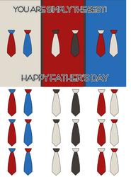 Simply the Best Father's Day Tie Card Front