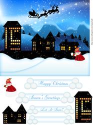 Christmas Scene with Snowman Quick Card