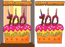 100th Birthday Greeting Card with Cake