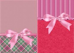 Two Girly Pink Backing / Topper Papers