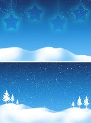 Two Let It Snow Christmas / Winter Backgrounds