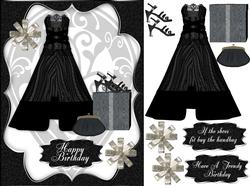 Birthday Quick Card Shoes Dress and Bits