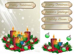Candle Christmas Quick Card Front